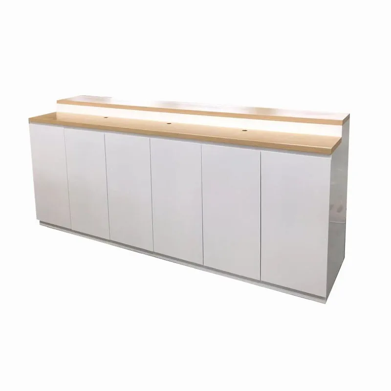 Electronics Store Display Counter - LED Retail Display Cabinet