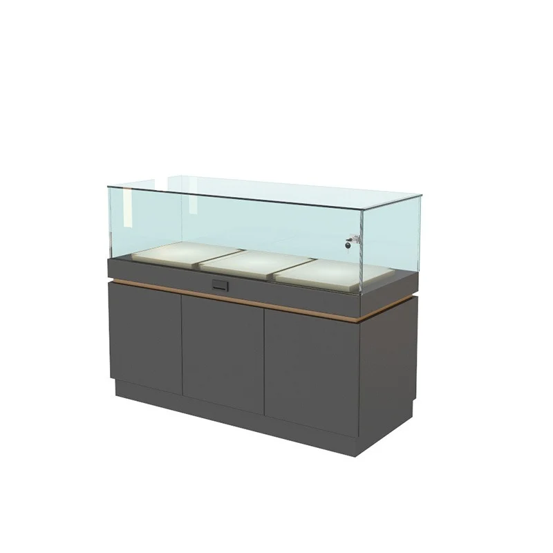 Modern Jewelry Store Display Cabinet - Glass Showcase Counter