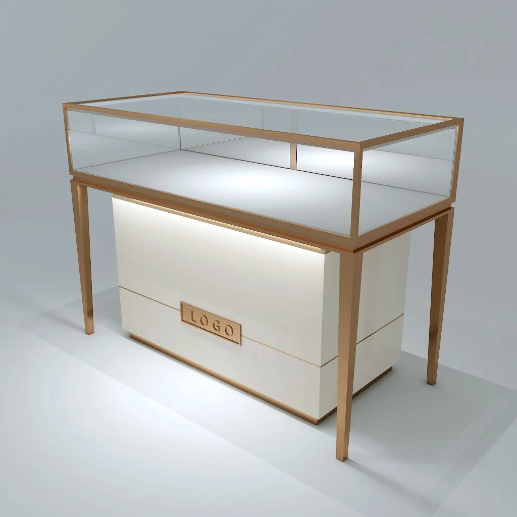 Retail Jewelry Display Cabinet - Glass Counter with LED Lighting