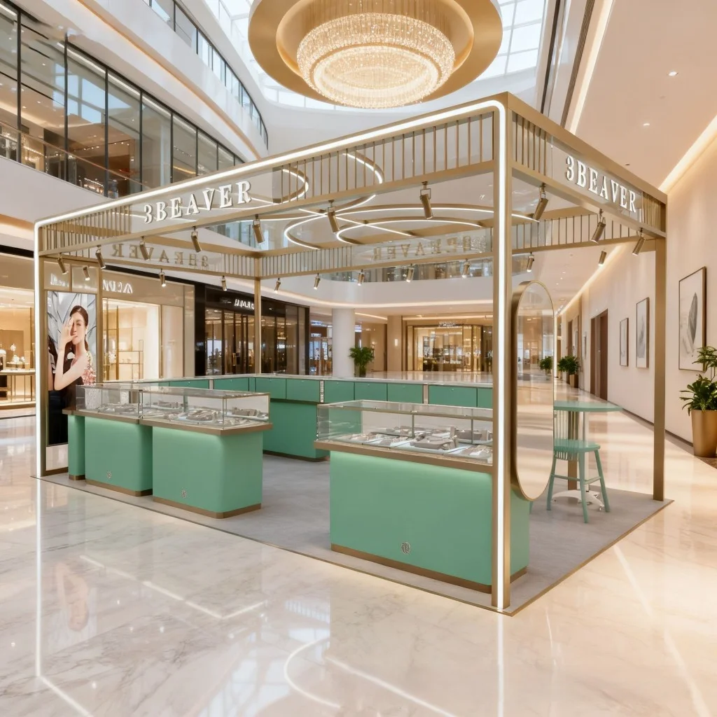 Mall Jewelry Kiosk Display - Shopping Center Retail Stand - Image 4