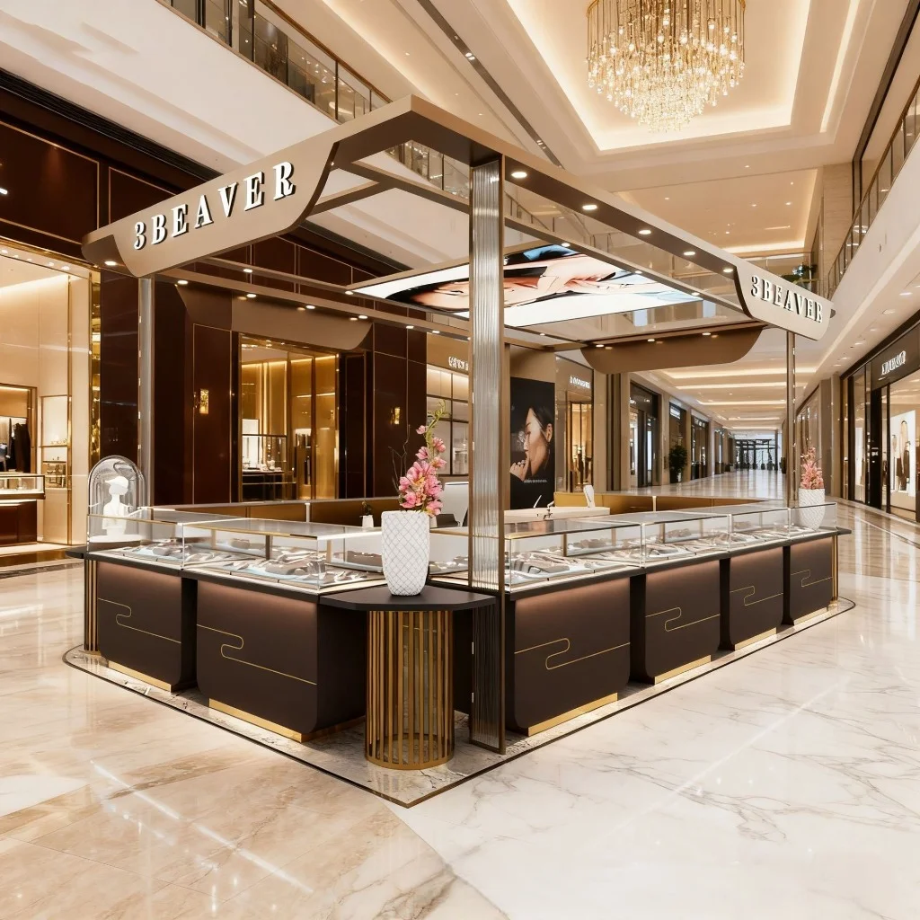 Mall Jewelry Kiosk Display - Shopping Center Retail Stand - Image 3