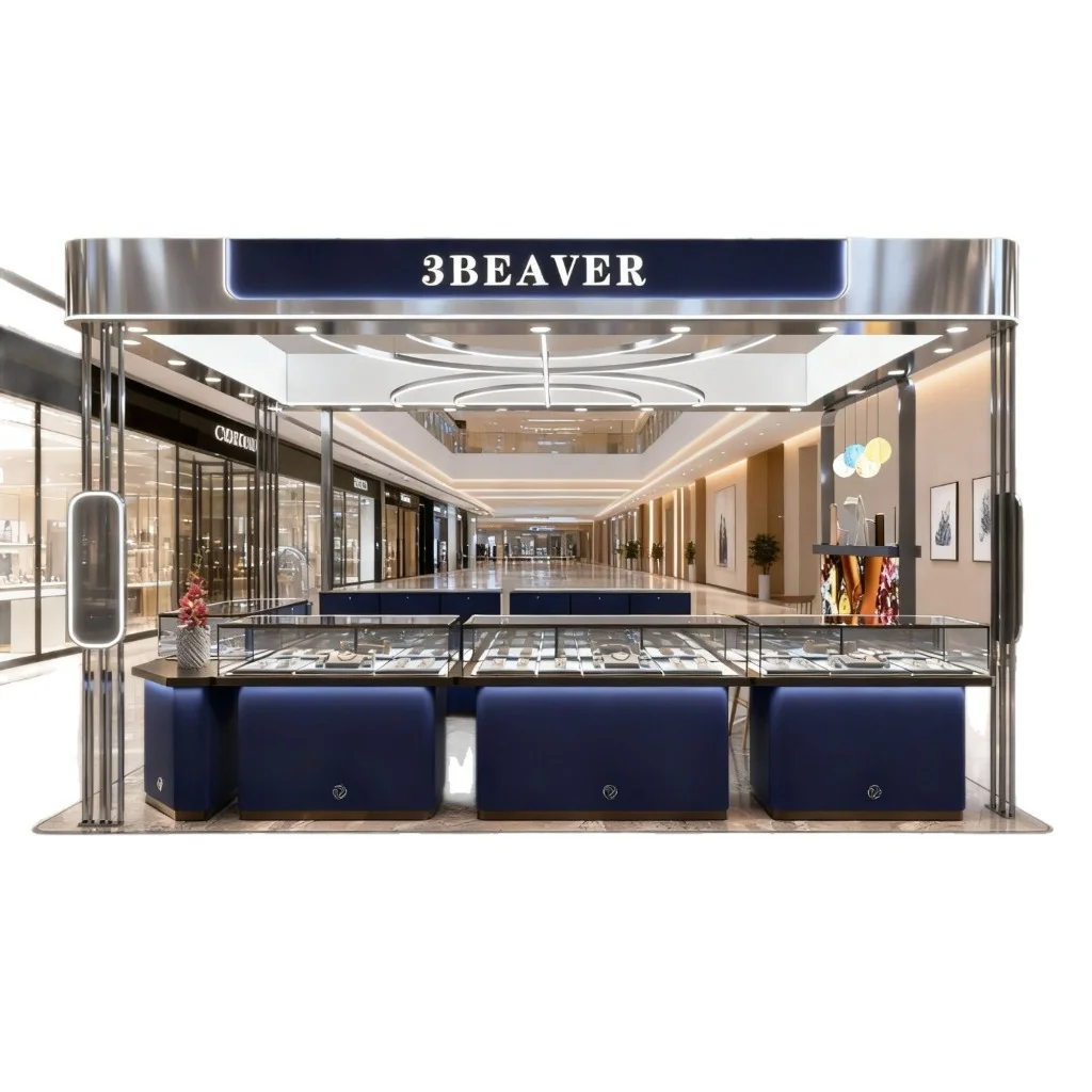 Mall Jewelry Kiosk Display - Shopping Center Retail Stand