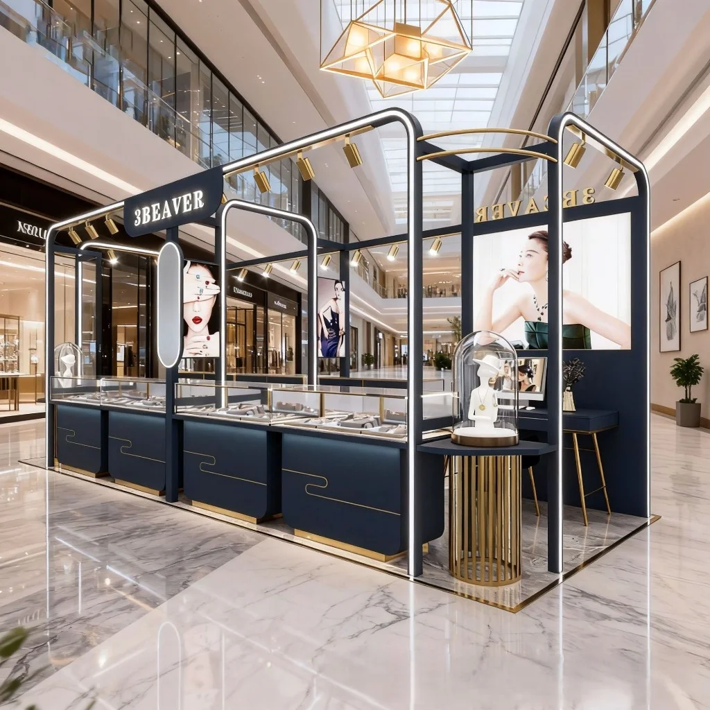 Mall Jewelry Kiosk Display - Shopping Center Retail Stand - Image 5